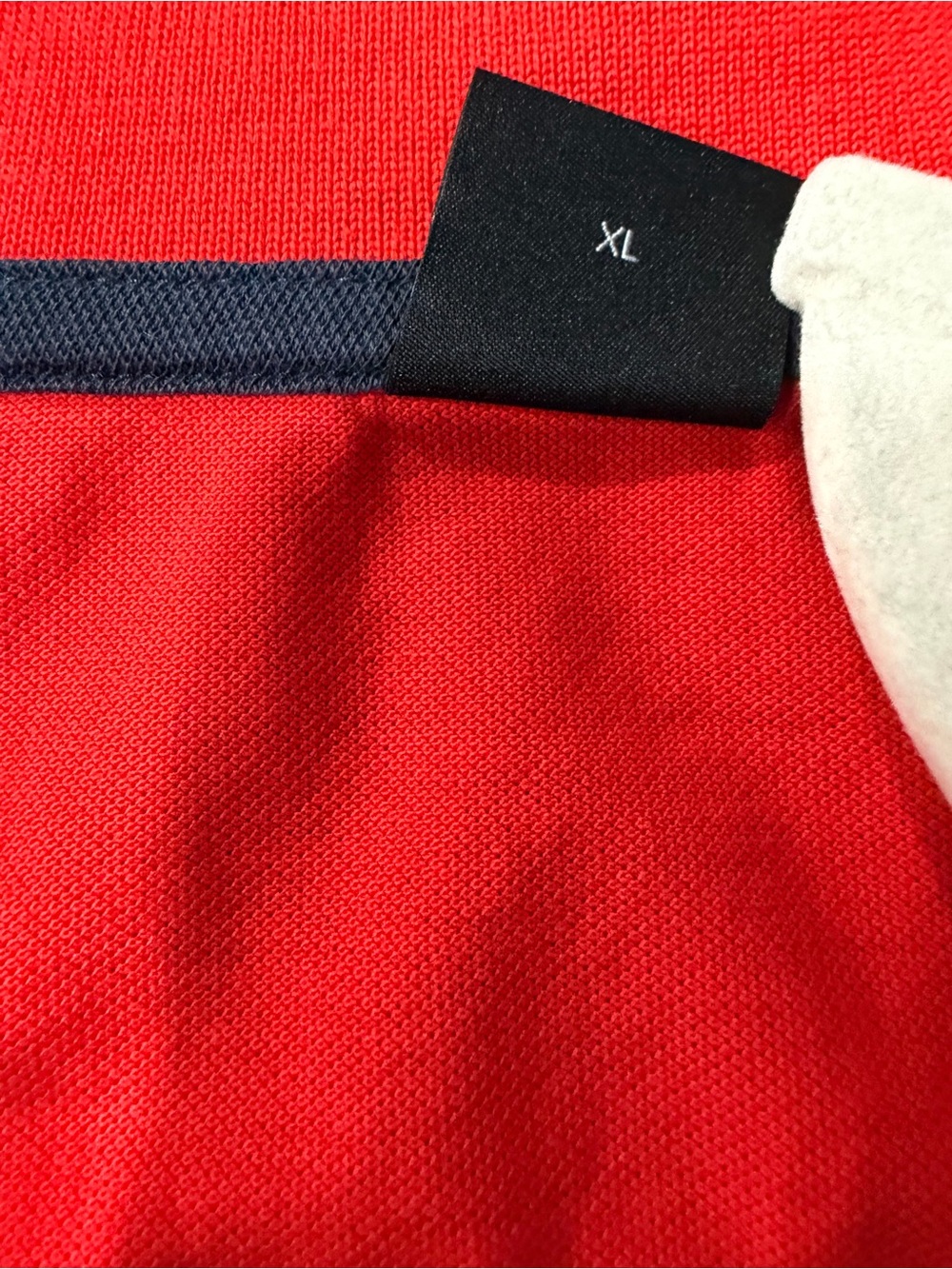 Hugo Boss Firenze 33 Red Polo Shirt Navy Trim Men’s XL - Picture 7 of 7